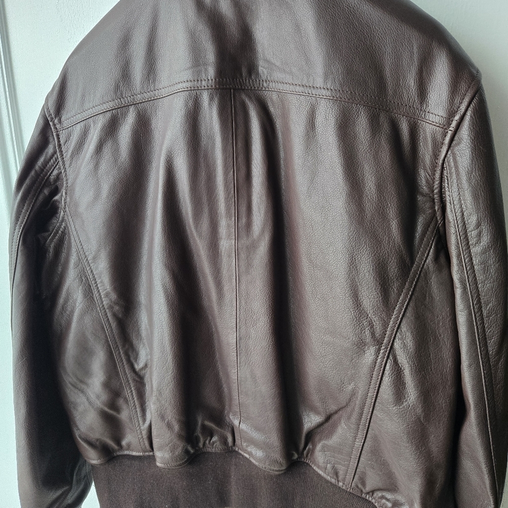 Schott NYC Brown Leather Jacket - Picture 8 of 11